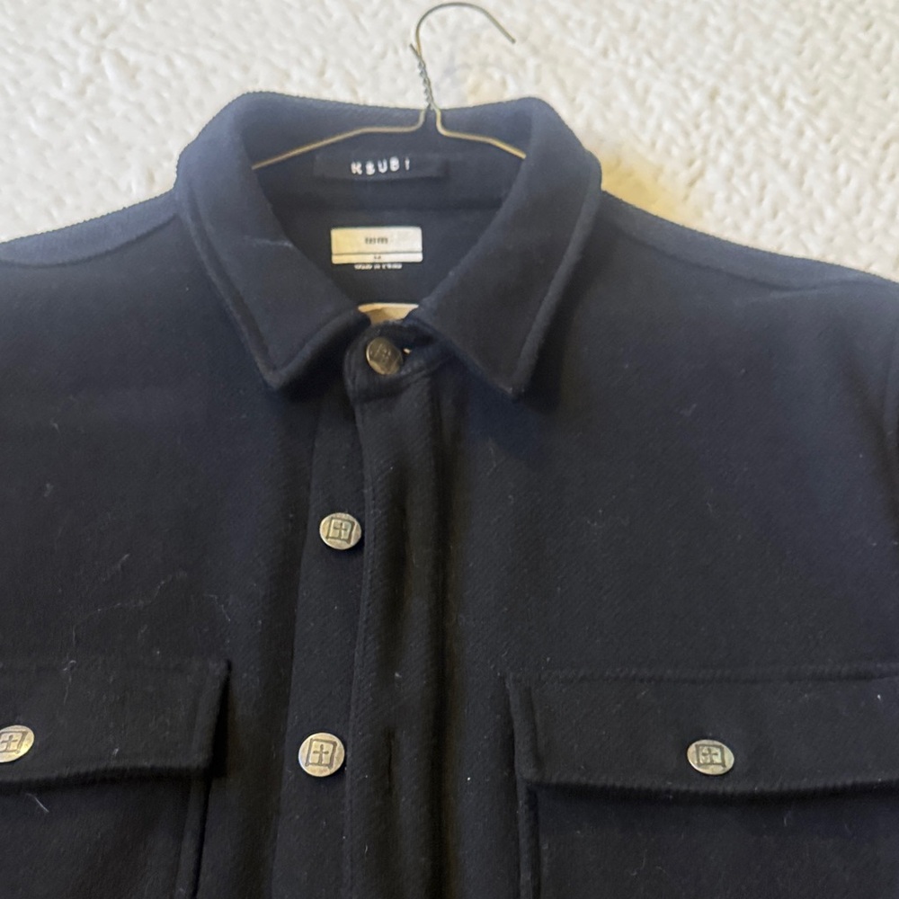 Ksubi Men's Dark Jacket with Button Details